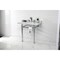 Kingston Brass 36 Carrara Marble Console Sink with Stainless Steel Legs, Marble WhitePolished Chrome LMS36MOQ1 - alternate 6